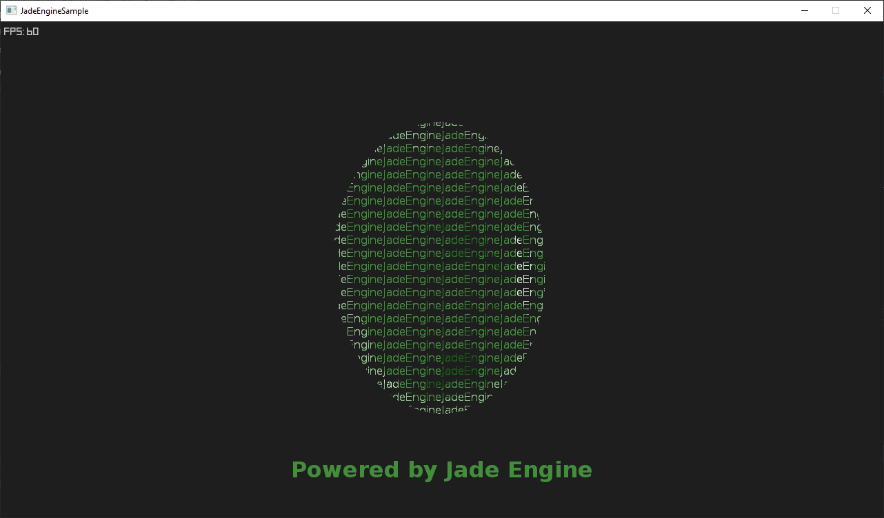 Running sample of Jade Engine